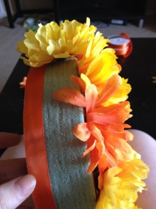 DIY floral ring - side flowers